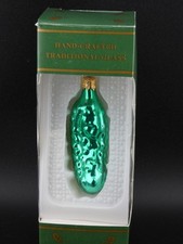 Vintage Christmas Pickle Glass Ornament Kurt Adler 3