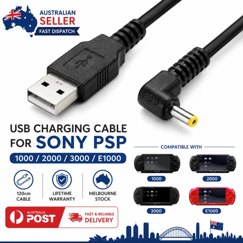 USB Charger Charging Cable for Sony PSP 1000 2000 3000 E1000 Power Cord AU