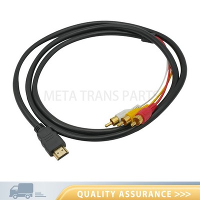 1080P HDMI To 3 RCA S-Video Audio Video AV Cable Adapter Cord Fit HDTV DVD