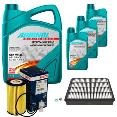 BOSCH Inspektionspaket 8L ADDINOL SUPER LIGHT 5W-40 für Toyota Land Cruiser 200