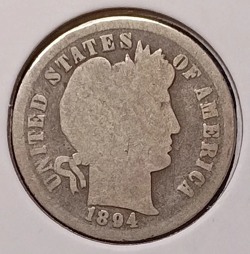 1894 BARBER DIME -- Barely Good (G)