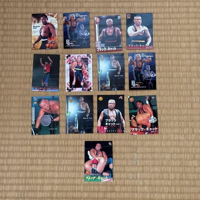 Black Cat Pro Wrestling Card Set of 13 Vintage Collectible Used