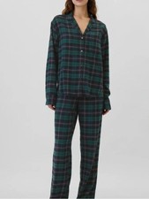 GapBody Family Flannel Pajama Set Size Small Blackwatch Plaid Green Navy