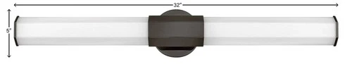 Hinkley Facet 32" Wide Black Oxide LED Bath Light - Picture 9 of 10