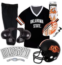 Oklahoma State Cowboys Kids NCAA 10pc Deluxe Football Uniform Set, Medium