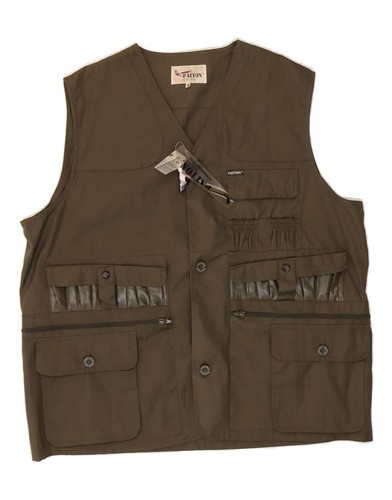 PATTON BY STAVOLO Herren Jagd Utility Weste IT 60 5XL Khaki Baumwolle BK15