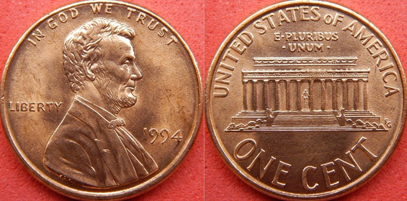 1994 Lincoln Memorial Cent / Penny / DDO /  DDR  / AU