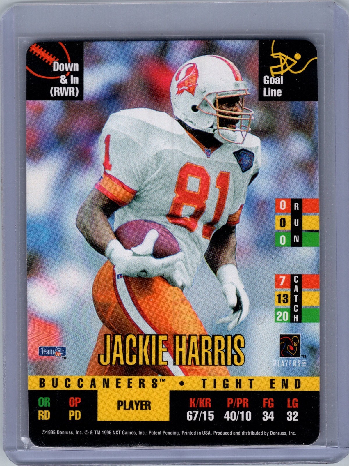 1995 Donruss Red Zone - Jackie Harris