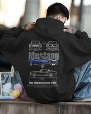 Classic Ford Mustang Hoodie Racing Car Lover Sweatshirt Streetwear