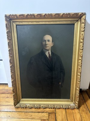 George McConnell Portrait Of A Man Oil On Board Painting