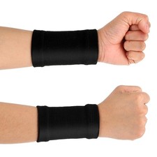 Wrist Compression Sleeve, 2 Pairs Spandex Soft Elastic Wrist Brace Hand Band ...
