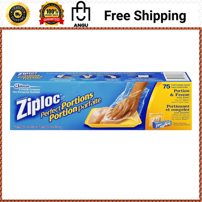 Ziploc Perfect Portions Freezer Bag, 75 Count