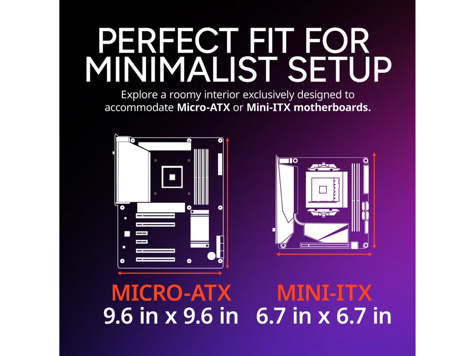 Cooler Master Elite 302 White Micro-ATX High Airflow Minimalist PC Case, 365mm G - Image 2 of 4