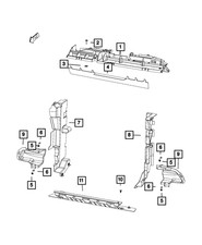 Genuine Mopar Air Inlet Baffle Right 68161376AB