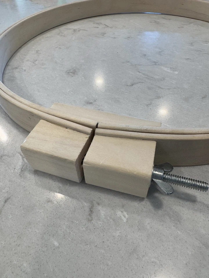 Vintage Large 14” Round Wooden Embroidery Needlepoint Hoop Quilting Cross Stitch - Image 3 of 3