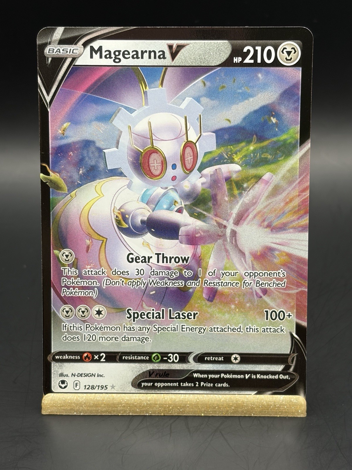 Pokemon Silver Tempest Ultra Rare Magearna V 128/195 - Near Mint (NM)