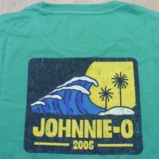 JOHNNIE O Mens L LARGE T SHIRT WAVE RIDER SEAGLASS GREEN DALE 2.0 GOLF TEE