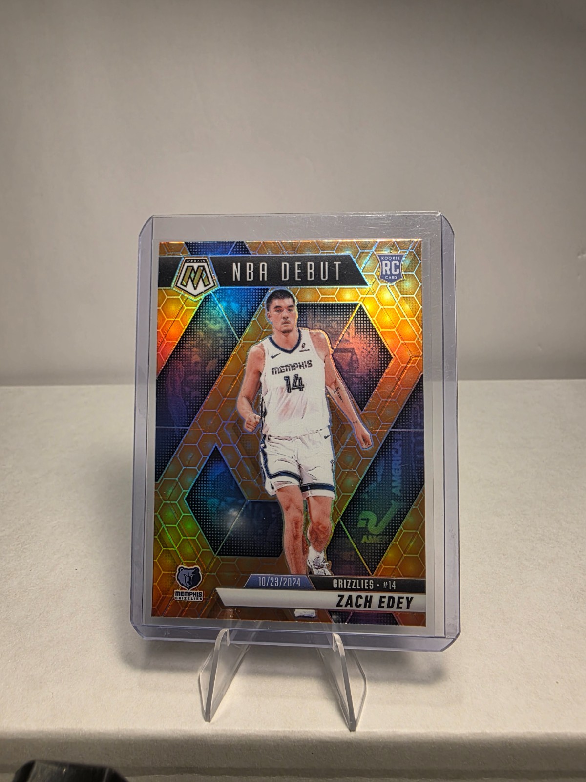 2024-25 Panini Mosaic Zach Edey #251 Honeycomb SSP NBA Debut CASE HIT