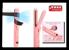 2 in 1 Hair Straightener Curler Airflow Styler Titanium Flat Iron Dual Voltage