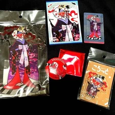 Hazbin Hotel Valentino Kimono Animate Set Acrylic Stand Badge Card Japan New
