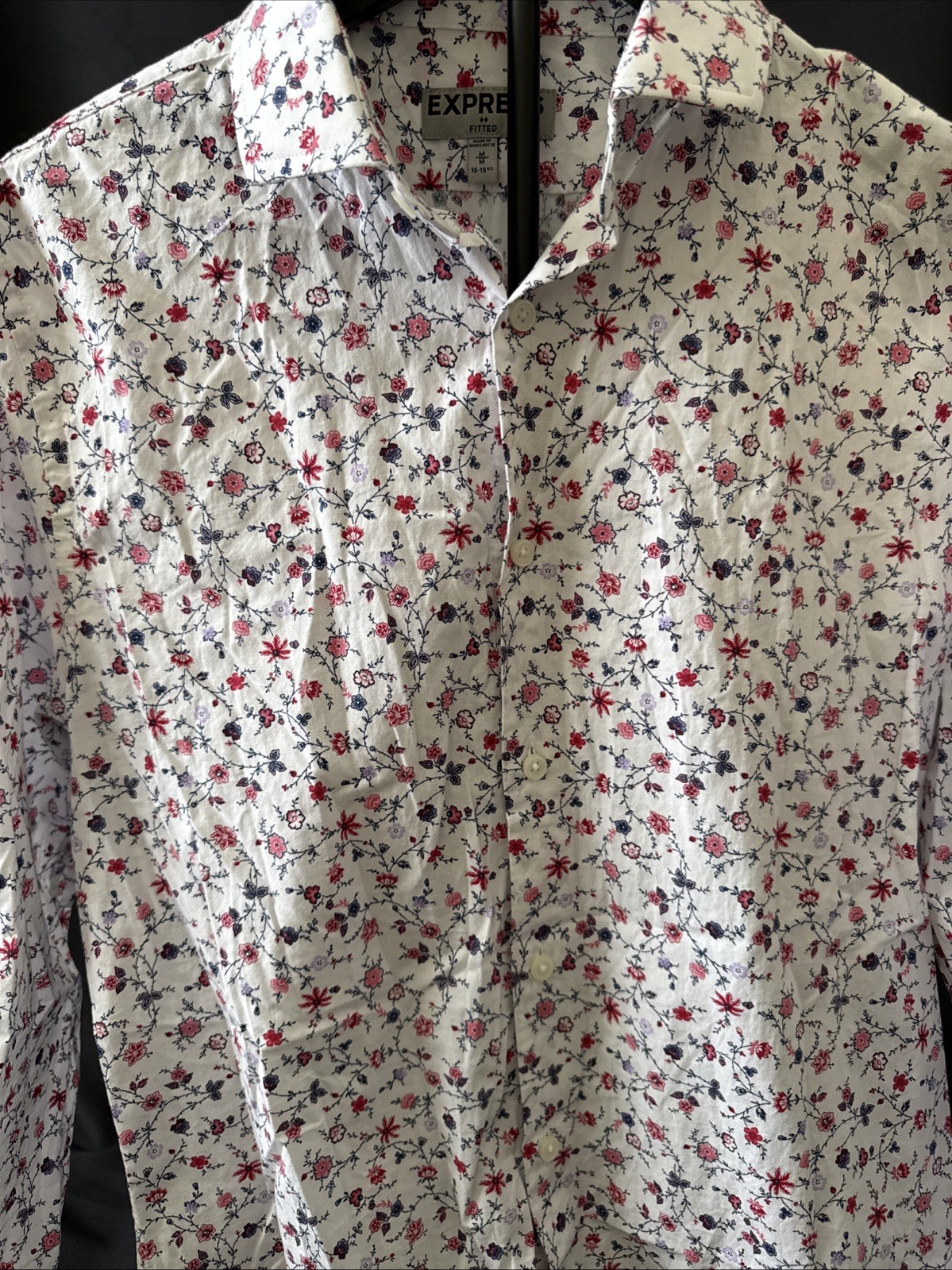 Express Collared Button-Down Long Sleeve Size Med… - image 2