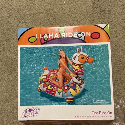 H2O Go! Pop LLama Ride on Pool float 6'.4''x59.5'' One Ride On *OPEN BOX*