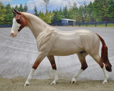 Peter Stone DAH Pony Superb Strawberry Roan with Braided Mane/Tail and Blue Eyes
