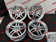 18x8 18x9.5 Bmw M Parallel Silver Machine Wheels Rims 5x120 740il 750i E32 E38