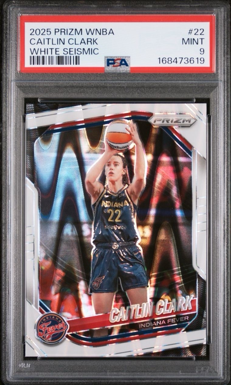 🔥 2025 Prizm WNBA Caitlin Clark White Seismic PSA 9