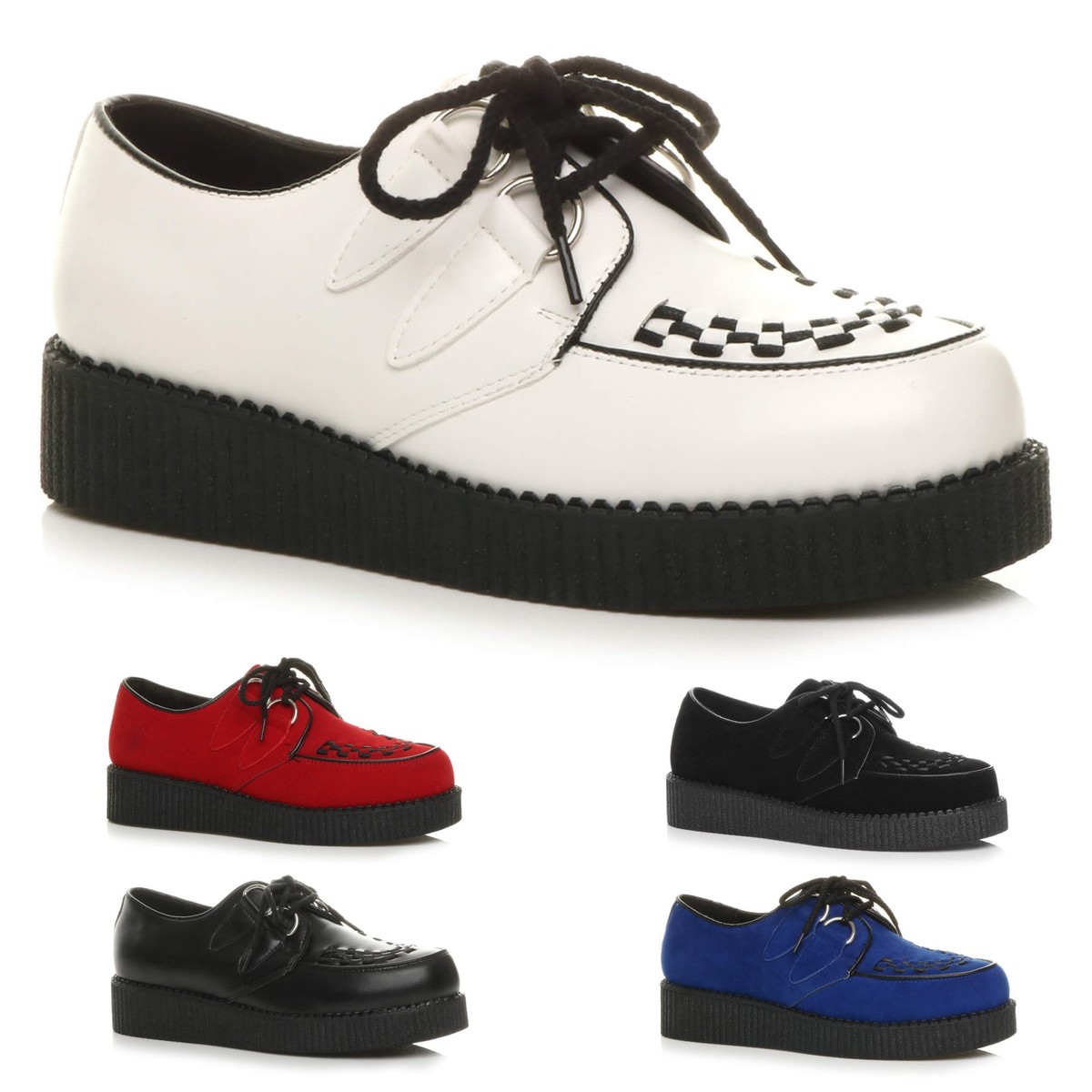 MENS ROCK N ROLL ROCKABILLY BROTHEL CREEPERS TEDDY BOY WEDGE