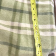 Spring Green Cream Plaid Fleece Fabric BTY 55
