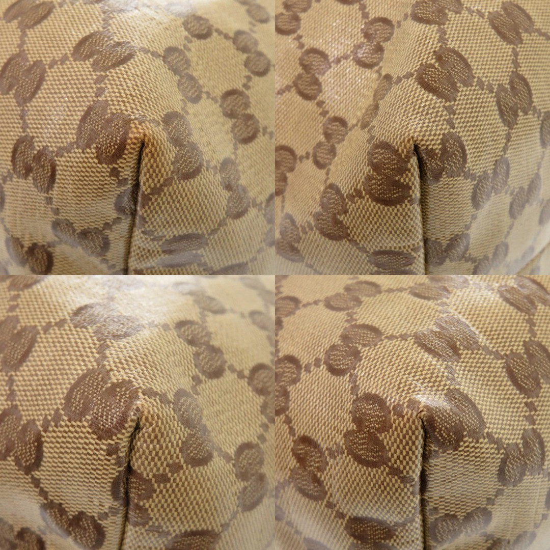 Gucci GG Crystal Bamboo Tassel Charm Beige Leather Tote Used 354665 thumbnail 4