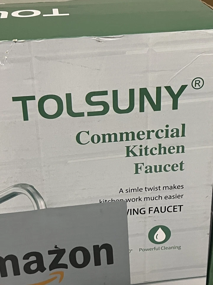 Grifo comercial fregadero de cocina pre enjuague grifo montaje en pared con rociador 25" altura Foto 4 de 4