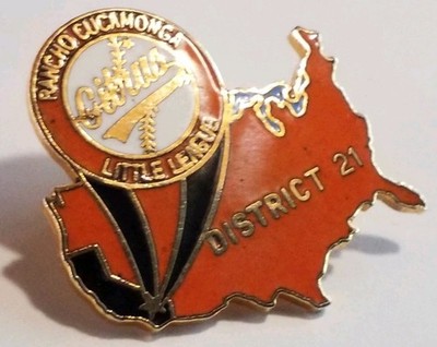 1990 Sport Pin CA ''Rancho Cucamonga Little League/ Citrus'' Hat Tie Lapel Pinback