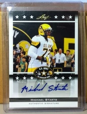 2012 LEAF ARMY ALL AMERICAN #BA-MS1 MICHAEL STARTS TEXAS TECH ROOKIE AUTO