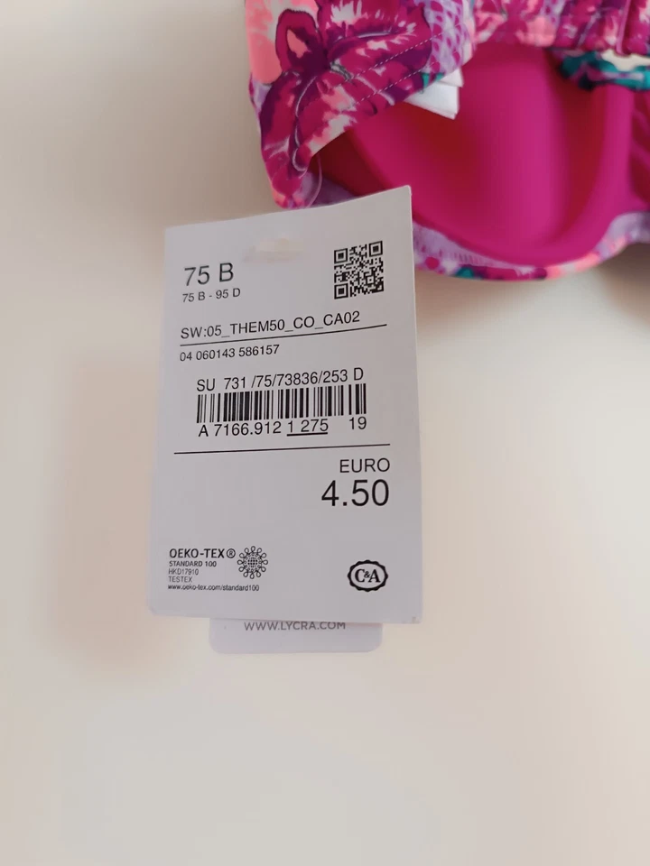 Neues Bikini Oberteil, Größe 75 B - Bild 4 von 4