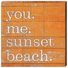 Sunset Beach, NC Home Decor Sign Printed On Real Wood HAP12D-C 10 1/2" x 10 1/2"