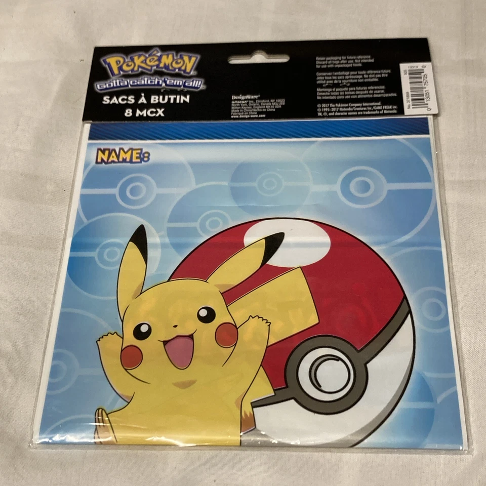 Nuevo de Lote Antiguo Pokemon Core Bolso de Botín Plegado 8 Piezas Bolsa de Regalos Bolso Swag 2017 Fiesta Nuevo en Caja Nuevo Foto 4 de 4