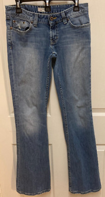 BUCKLE BKE Womens STAR 20 Stretch Distressed Blue Denim Bootcut Jeans (SZ 30x33)