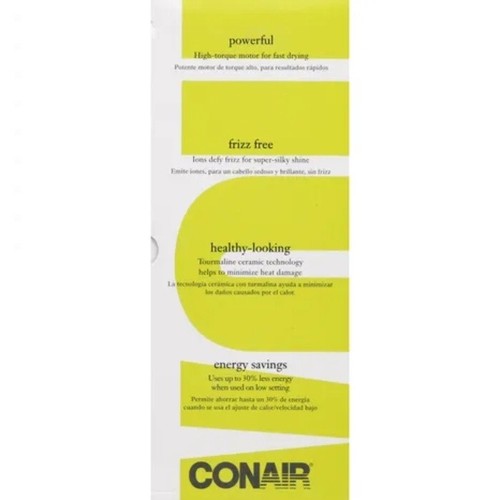 Conair 1875 Watt Ionic Conditioning Cord Keeper Styler/Hair Dryer with Folding - Picture 2 of 3