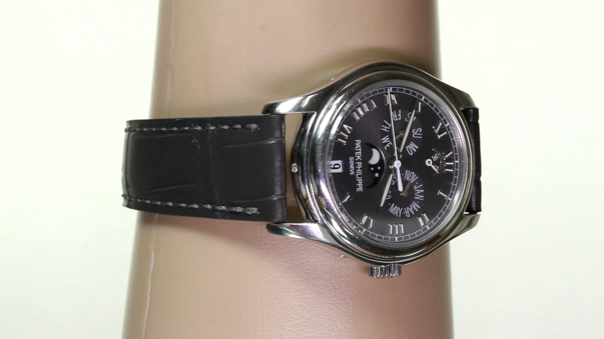 PATEK PHILIPPE Swiss Automatic Leather Platinum Watch - Main Image