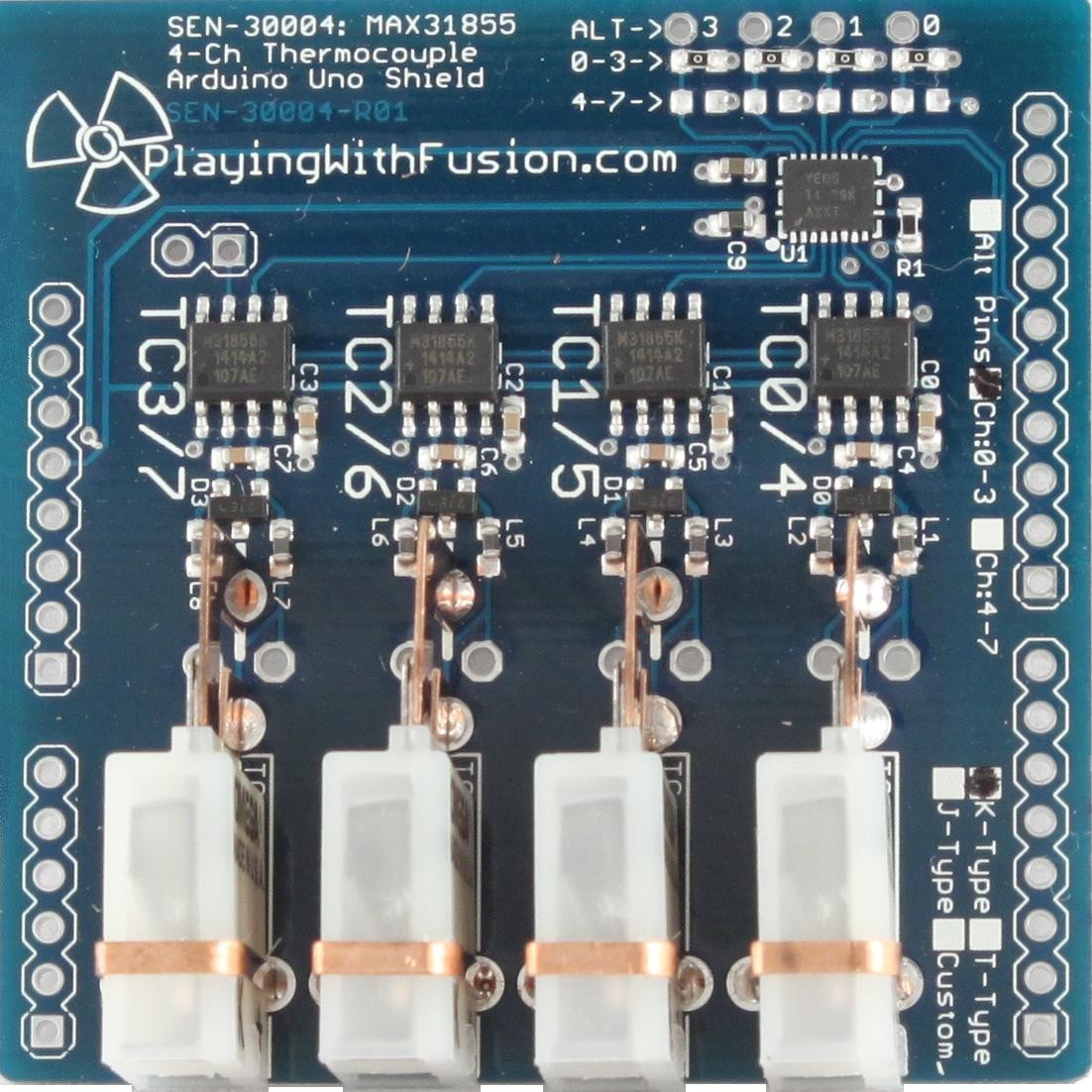 Quad MAX31855 J-type Thermocouple Interface, Arduino Shield | eBay