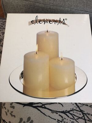 Elements Three Pillar CandleGarden Set, Trio Of Three Candles