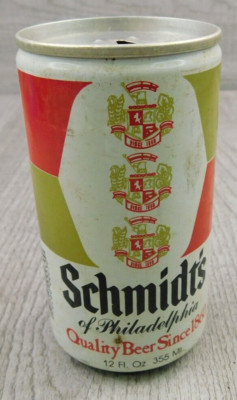 Schmidt's Of Philadelphia Pennsylvania Aluminum Man Cave Pull Tab Beer Can empty