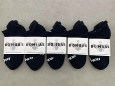 5 Pairs Bombas Unisex honeycomb Ankle Socks Size Small black