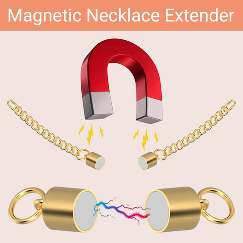 Verstellbare Halskette Verlängerung Magnet Schmuck Verschlüsse und Verschlüsse, Gold und Silber - Bild 5 von 12