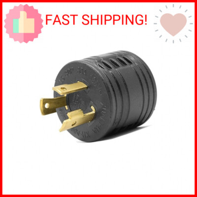 WEN GNA030, NEMA L5-30P Twist-Lock Power Plug to TT-30R Ready Outlet 120V 30-Amp