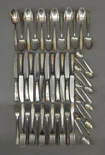 9130159 Silver Plated Speise-Besteck for 12 People Middle 20. C.46-tlg