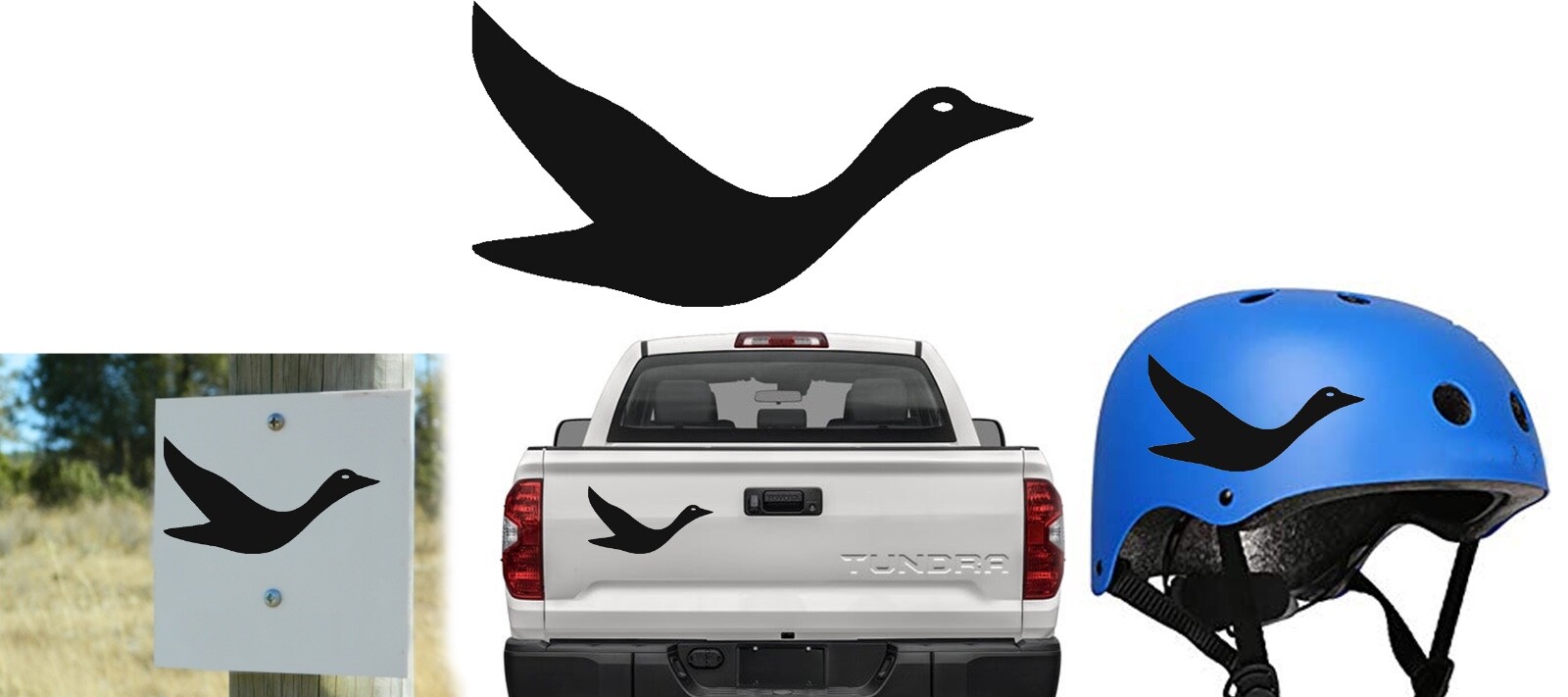 Pato, pegatina de vinilo versión dcha