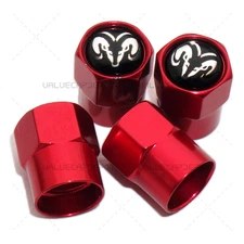 4pcs Hex Horns Car Wheels Tire Air Valve Caps Stem Dust Cover Decor
